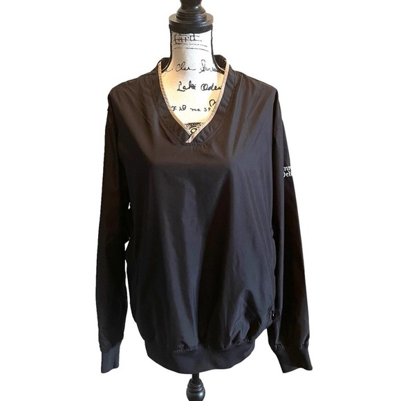 Storm Creek Windbreaker Shirt Jacket Black Medium Sunny Delight Pullover - Picture 1 of 9
